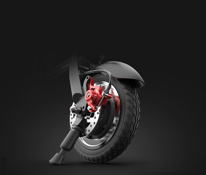 Front and Rear Disc Brakes Ensure Riding Safety